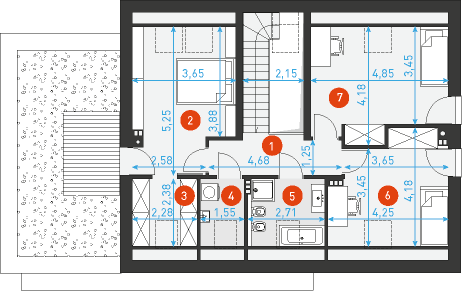 Atrakcyjny 3 - Rzut poddasza