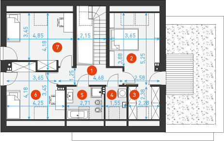 Atrakcyjny 3 - Rzut poddasza
