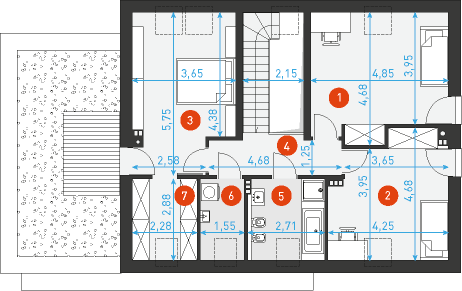 Atrakcyjny 3A - Rzut poddasza