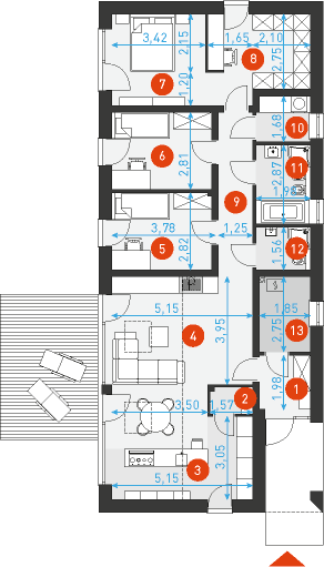 Ekonomiczny 2 - Rzut parteru