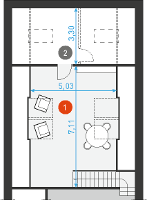 Ekonomiczny 2B - Rzut poddasza