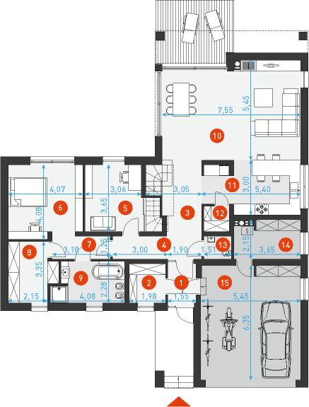 Kameralny 4 - Rzut parteru