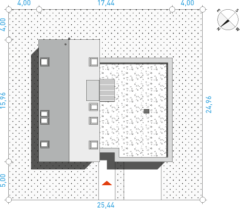 Nowoczesny 1 - Działka / Nasłonecznienie