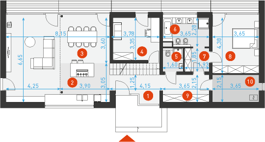 Odważny 2 - Rzut parteru