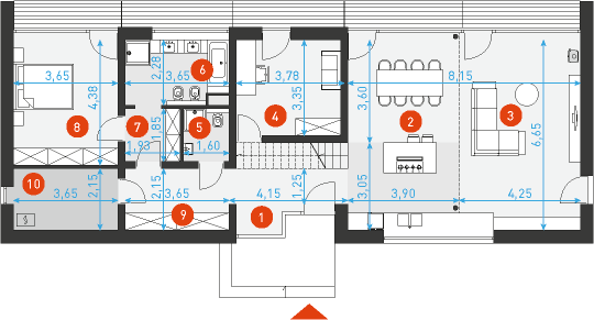 Odważny 2 - Rzut parteru