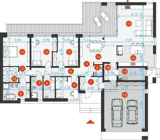Parterowy 1 - Rzut parteru