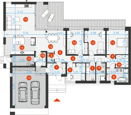 Parterowy 1 - Rzut parteru