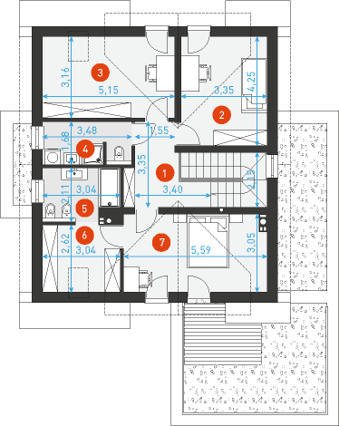 Praktyczny 2 - Rzut poddasza