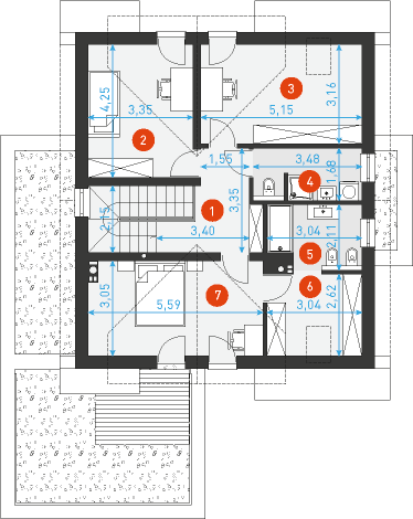 Praktyczny 2 - Rzut poddasza