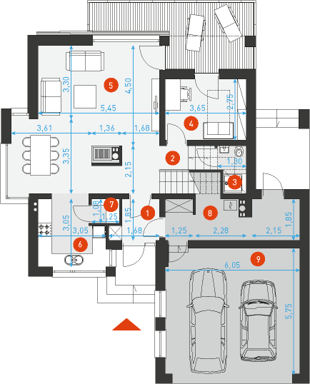 Praktyczny 2A - Rzut parteru