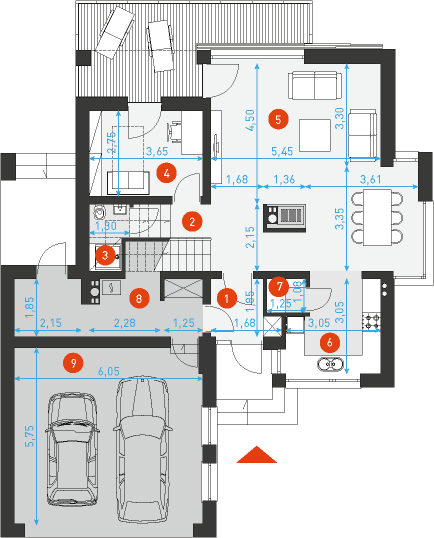 Praktyczny 2A - Rzut parteru