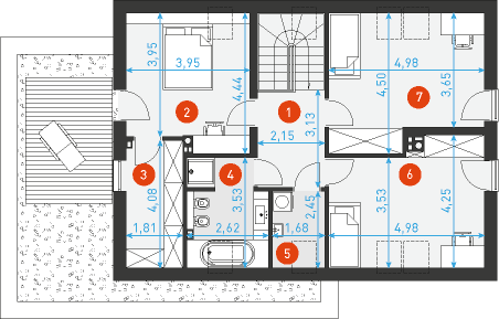 Prosty 1 - Rzut poddasza