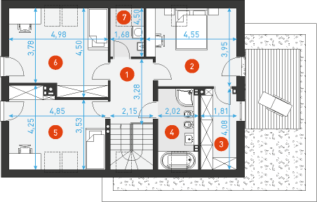 Prosty 2 - Rzut poddasza