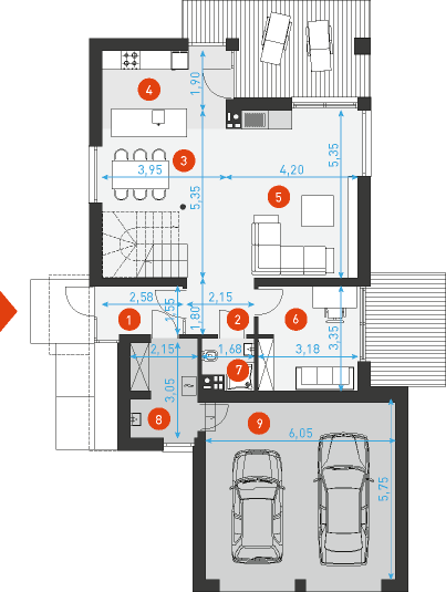 Prosty 3 - Rzut parteru