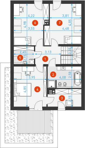 Prosty 3 - Rzut poddasza
