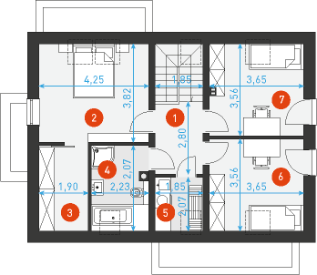 Przytulny 1 - Rzut poddasza
