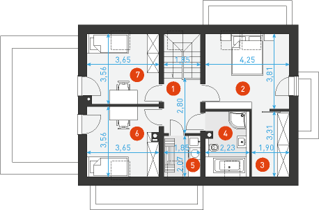 Przytulny 2 - Rzut poddasza